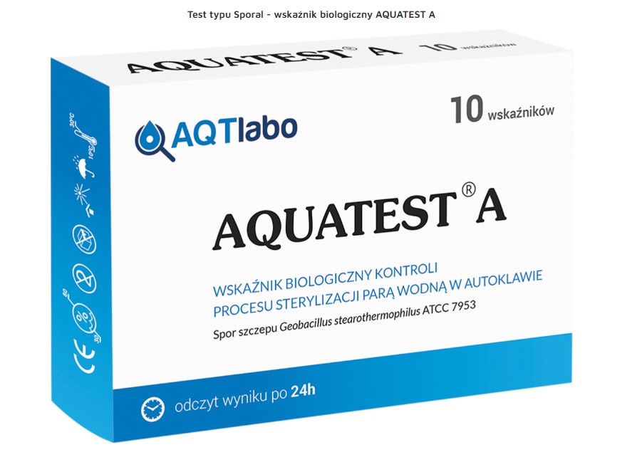 Test - Aquatest A 10 Stück (Sporal-Test) biologischer Indikator für den Dampfsterilisationsprozess im Autoklaven